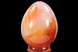 Colorful, Polished Carnelian Agate Egg - Madagascar #134548-1